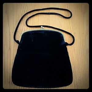 Vintage Black Velvet Purse